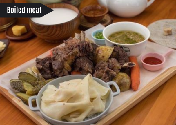 Boiled Meat Mongolian Traditional Dishes